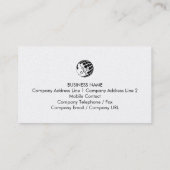 Proofreader Cursive Monogram Business Card Visitenkarte (Rückseite)