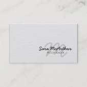 Proofreader Cursive Monogram Business Card Visitenkarte (Vorderseite)