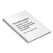 PROOFREADER Fun Definition Dort sind sie ihre Notizblock (Rechte Seite)