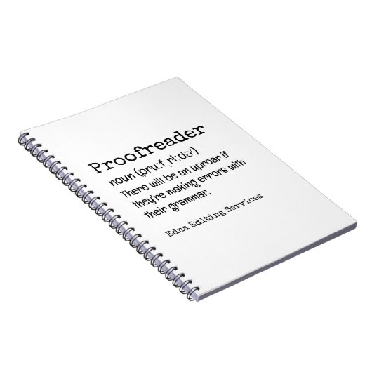 PROOFREADER Fun Definition Dort sind sie ihre Notizblock (Rechte Seite)