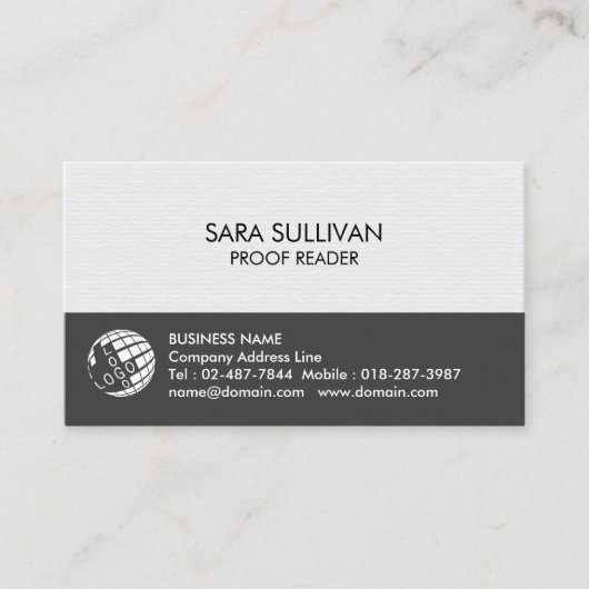 Proofreader Print Publishing Business Card Visitenkarte (Vorderseite)