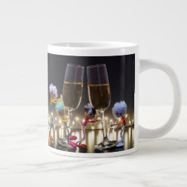 Proostende Fubby's die wat te vieren hebben. Jumbo-Tasse