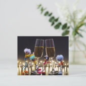 Proostende Fubby's die wat te vieren hebben. Postkarte (Stehend Vorderseite)