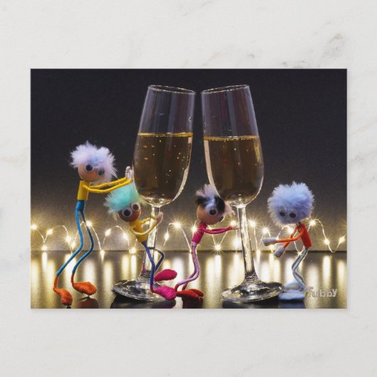 Proostende Fubby's die wat te vieren hebben. Postkarte (Vorderseite)