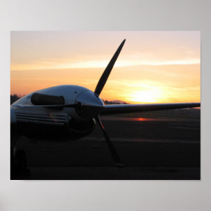 Prop bei Sonnenuntergang Poster