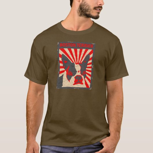 Propaganda Boston Terrier T-Shirt (Vorderseite)