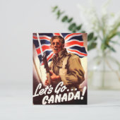 Propaganda des kanadischen Krieges Postkarte (Stehend Vorderseite)