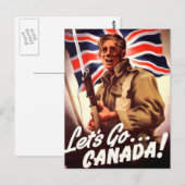 Propaganda des kanadischen Krieges Postkarte (Vorne/Hinten)