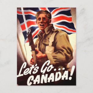 Propaganda des kanadischen Krieges Postkarte