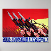 Propaganda des nordkoreanischen Krieges Poster (Vorne)