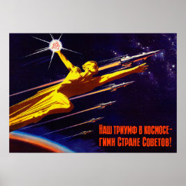 Propaganda für das sowjetische Weltraumposter Poster
