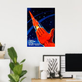 Propaganda für das sowjetische Weltraumposter Poster (Heimbüro)