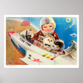 Propaganda für ein chinesisches Raumfahrtposter Poster