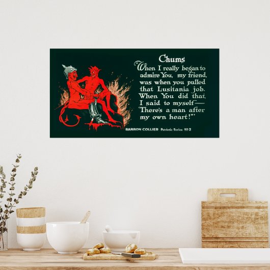 PROPAGANDA POSTER AUS DEM 1. Weltkrieg - 1918 (Küche)