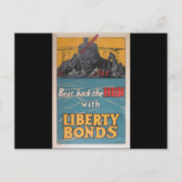 Propaganda Poster "Beat Back the Hun" Erster Weltk