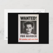 Propaganda Poster "Gewollt für Mord" Zweites Weltk Postkarte (Vorne/Hinten)