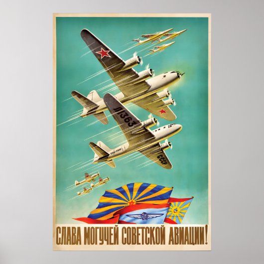 Propaganda Poster Glory to the mighty Soviet (Vorne)