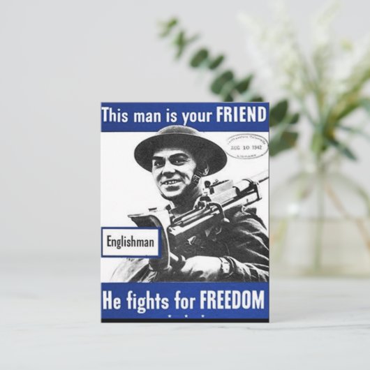 Propaganda Poster Postkarte (Stehend Vorderseite)