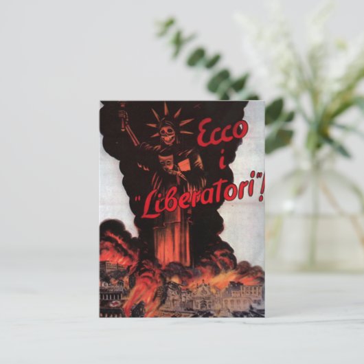 Propaganda Poster Postkarte (Stehend Vorderseite)