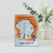 Propaganda Poster "Wenn du es nicht brauchst ..." Postkarte (Stehend Vorderseite)