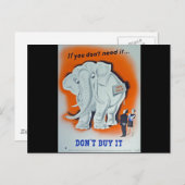 Propaganda Poster "Wenn du es nicht brauchst ..." Postkarte (Vorne/Hinten)