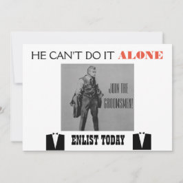Propaganda Themed Trauzeuge Einladung