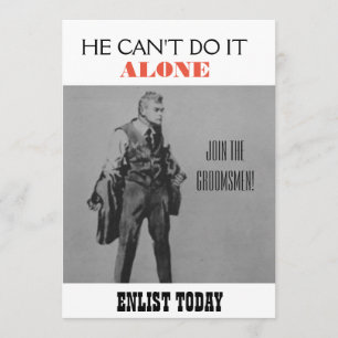 Propaganda-Themen-Einladung für Trauzeugen Einladung