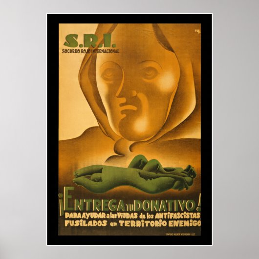 Propagandahilfeposter des Zivilen Krieges in Spani Poster (Vorne)