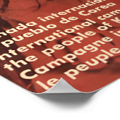 Propagandaplakat Kuba Solidarität mit Nordkorea Poster (Ecke)