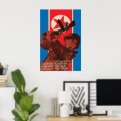 Propagandaplakat Kuba Solidarität mit Nordkorea Poster (Heimbüro)