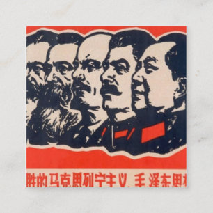 Propagandavorsitzender der Kommunisten Mao Stalin Quadratische Visitenkarte