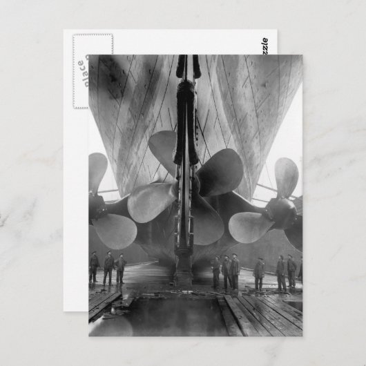 Propeller der Titanic Postkarte (Vorne/Hinten)