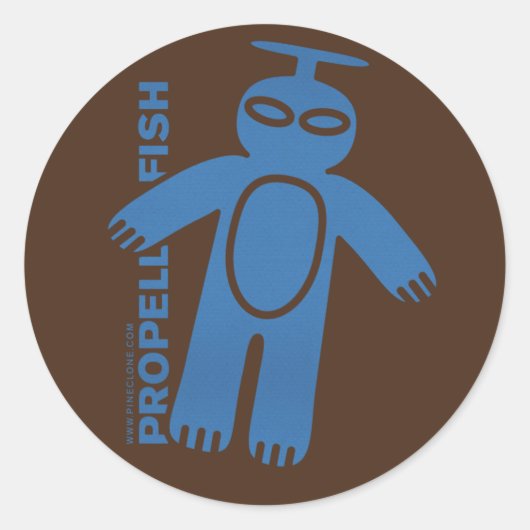 PROPELLER-FISCH-Aufkleber Runder Aufkleber (Vorderseite)
