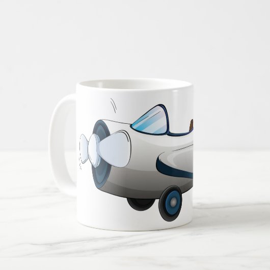 Propeller-Flugzeug Kaffeetasse (Vorderseite Links)