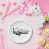 Propeller-Flugzeug Pappteller (Party)