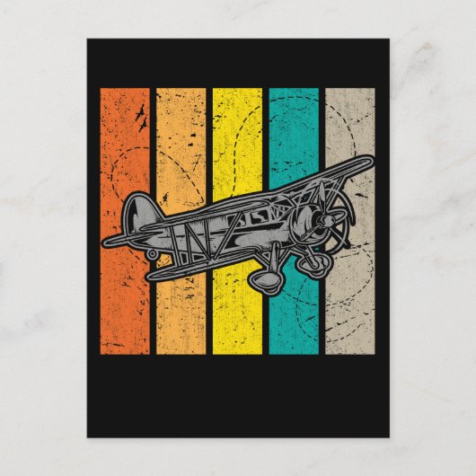 Propeller Flugzeug Retro Flugzeug Enthusiasten Postkarte (Vorderseite)