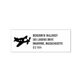Propeller-Flugzeug-Rücksendeadresse Gummistempel (Stempel)