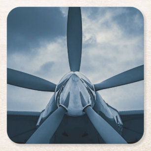 Propeller frei! rechteckiger pappuntersetzer