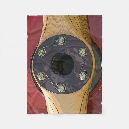 Propeller für Rot-Flugzeug Fleecedecke (Vorderseite)