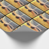 Propeller-gelbes Flugzeug-Packpapier Geschenkpapier (Ecke)
