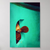 Propellerboote des Schiffes Aquamarin Poster (Vorne)