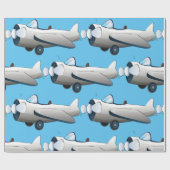 Propellerflugzeug Geschenkpapier (Flach)