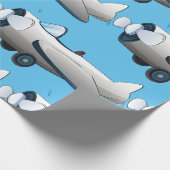 Propellerflugzeug Geschenkpapier (Ecke)