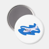 Propellerflugzeug mit Flugzeug Magnet (Vorderseite/Rückseite)