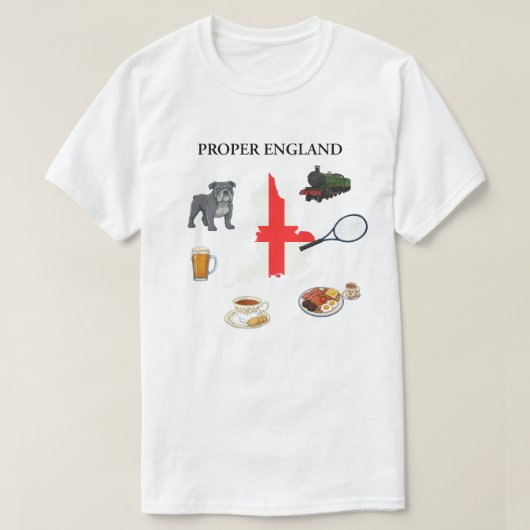 PROPER ENGLAND Basic T-Shirt (Design vorne)