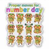 Proper Maths for Number Day Cute Sticker (Vorderseite)