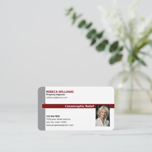 Property Adjuster / insurance Visitenkarte (Stehend Vorderseite)