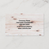 Property Construction | Wood Grain Visitenkarte (Rückseite)