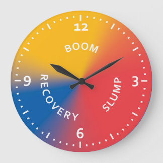 Property Cycle Clock Große Wanduhr