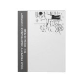 Property Maintenance Services to Personalise Notizblock (Rotiert)